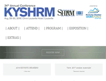 Tablet Screenshot of kyshrmconference.com